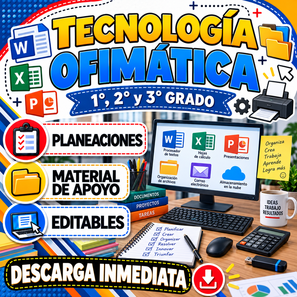 Tecnología Ofimática 1°, 2° y 3° Grado Secundaria (Multigrado)
