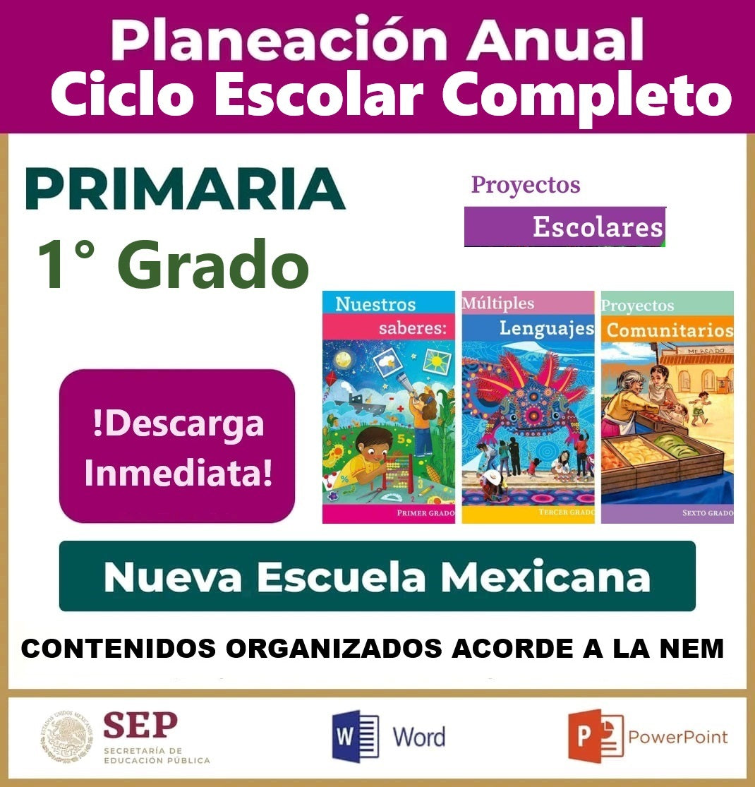 Primaria 1° Grado Planeación Ciclo Completo