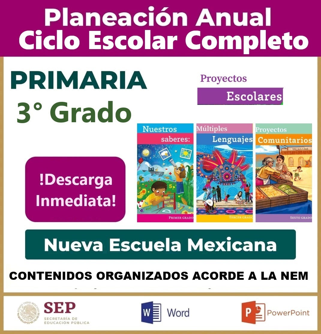 Primaria 3° Grado Planeación Ciclo Completo