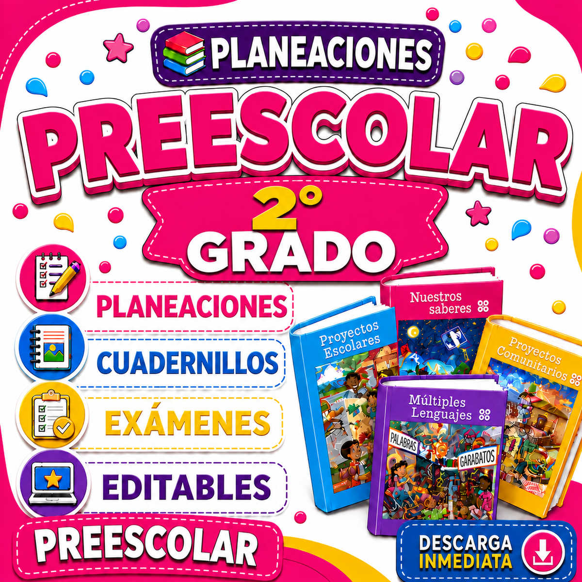 Preescolar Paquete 2° Grado - Planeación Ciclo Completo