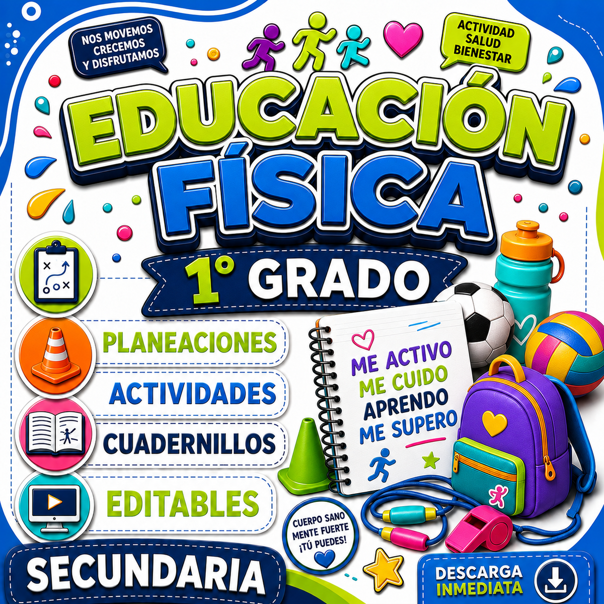 Educación Física Paquete 1° Grado de Secundaria