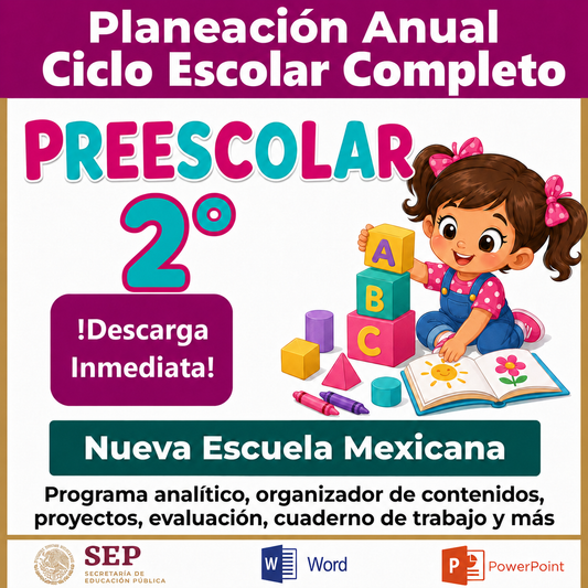 Preescolar 2° Grado - Planeación Ciclo Completo