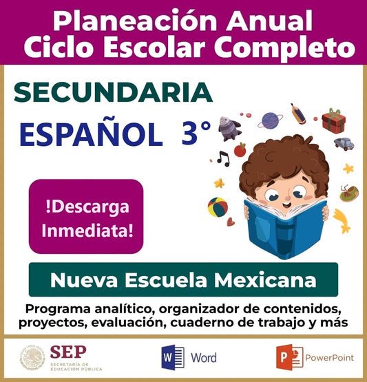 Planeación Ciclo Completo Español 3° Secundaria