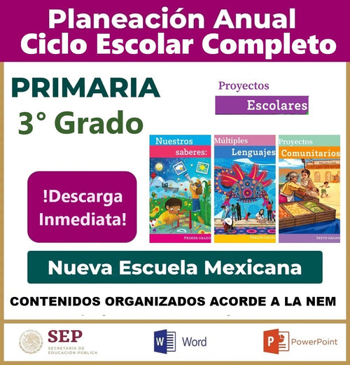 Planeación Ciclo Completo - 3° de Primaria