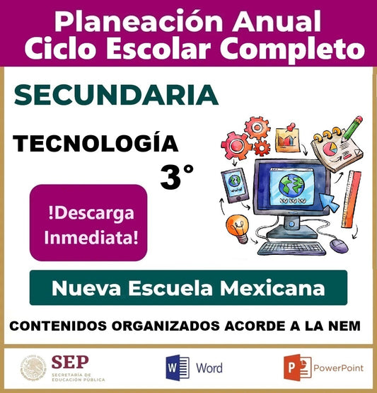Planeación Ciclo Completo Tutoría y Educación Socioemocional 3° Secundaria