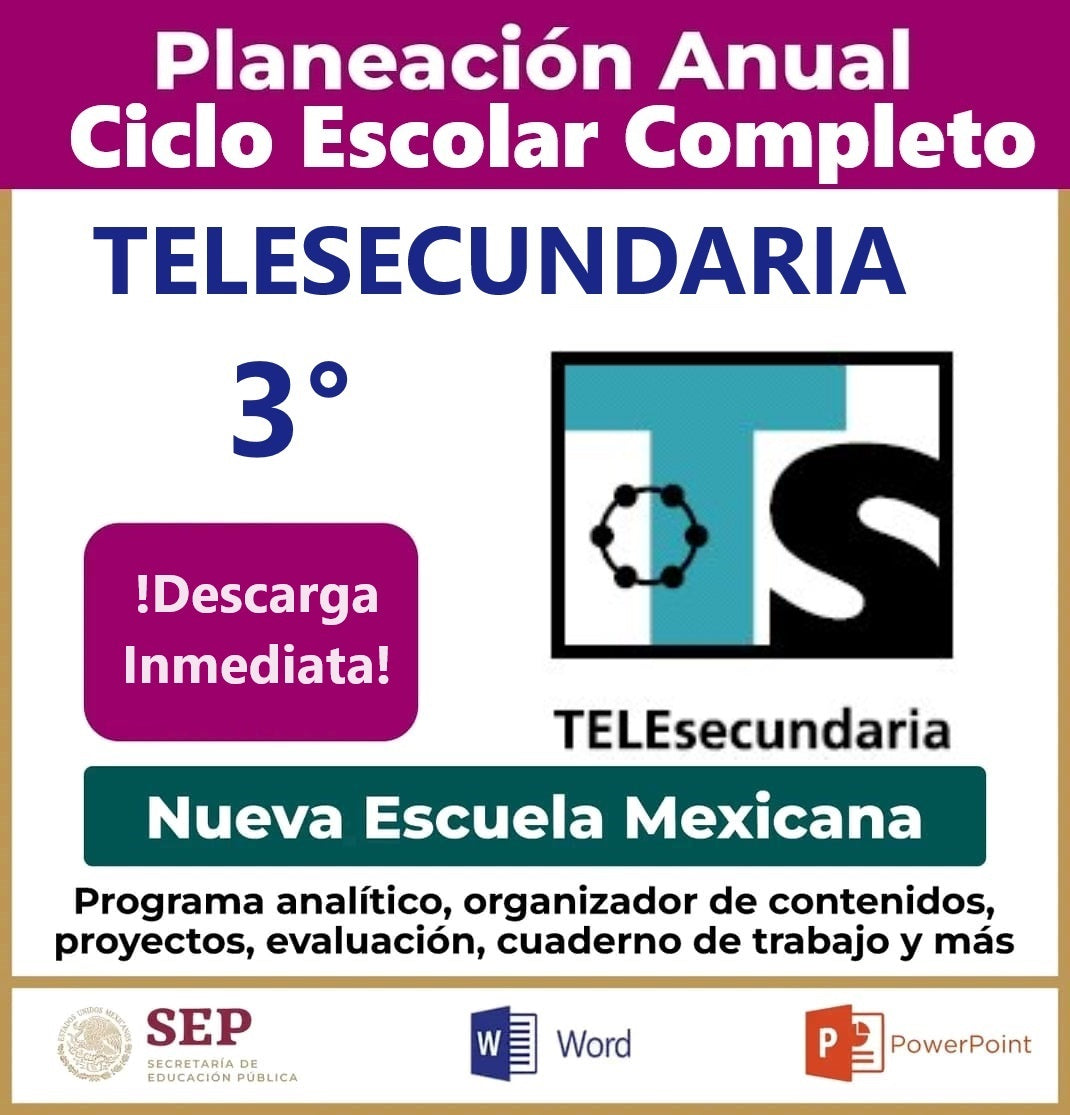 Telesecundaria 3° Grado Planeación Ciclo Completo